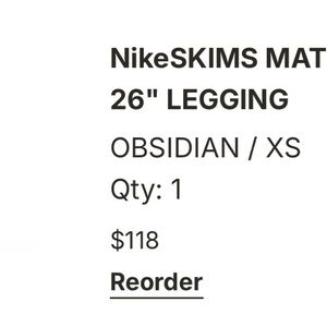 SKIMSxNIKE Leggings in Obsidian